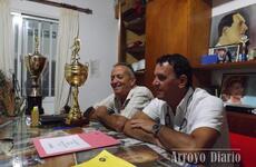 Juan Marinelli junto a Sergio Gaudio en el Sindicato de Trabajadore Municipales de Arroyo Seco