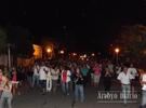 Los vecinos se iban uniendo mientras avanzaba el recorrido de la marcha