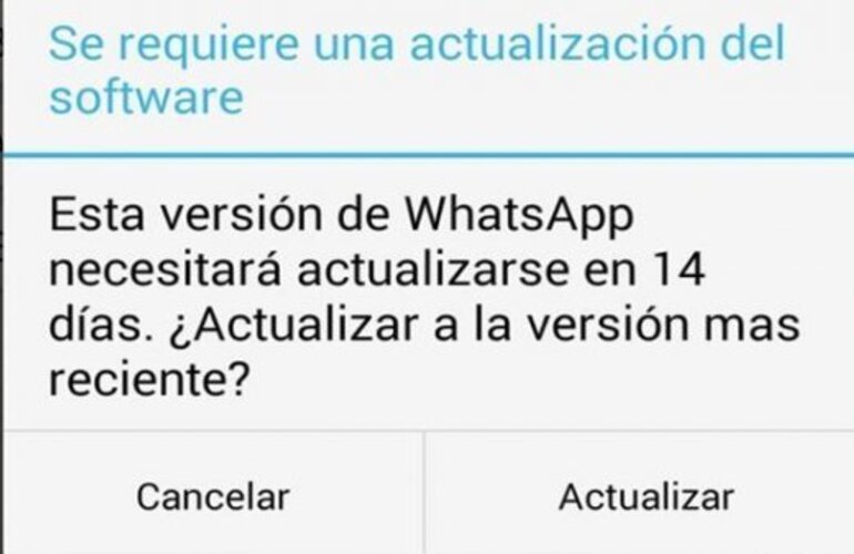 Imagen de Una inc&oacute;gnita: WhatsApp y el misterioso mensaje de actualizaci&oacute;n