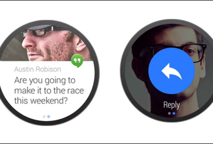 Diseño de la interfaz de Android Wear, la versión del sistema operativo de Google para relojes inteligentes