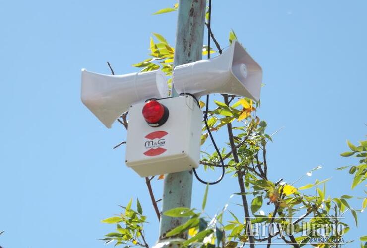 Una de las últimas alarmas comunitarias que se colocó está emplazada en Gálvez al 1100