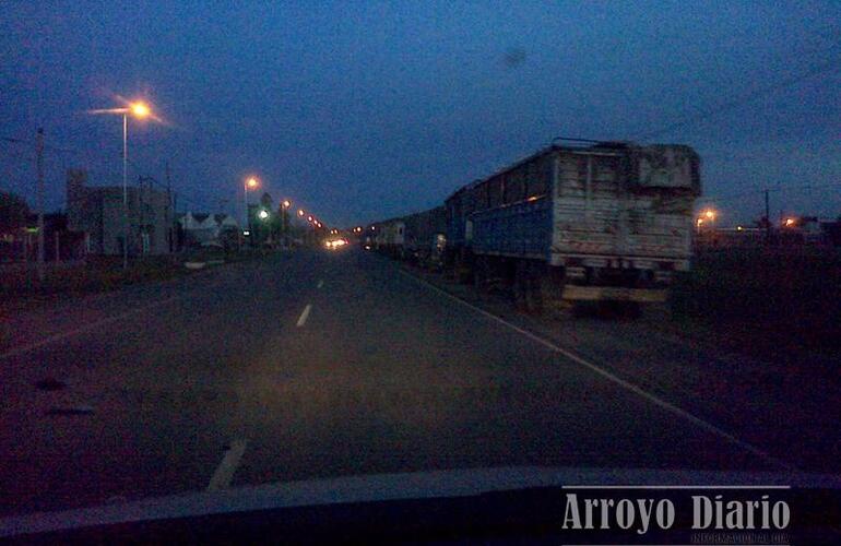 Imagen de Tránsito complicado por Ruta 21 en Fighiera