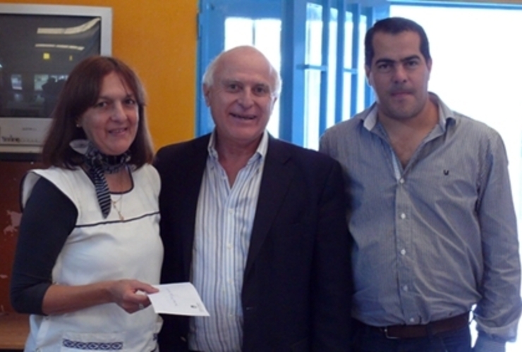 Imagen de Pueblo Esther: El Senador Miguel Lifschitz visitó la Escuela Primaria