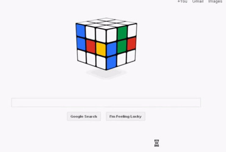 Imagen de Google y su 'doodle' interactivo para celebrar los 40 años del cubo mágico