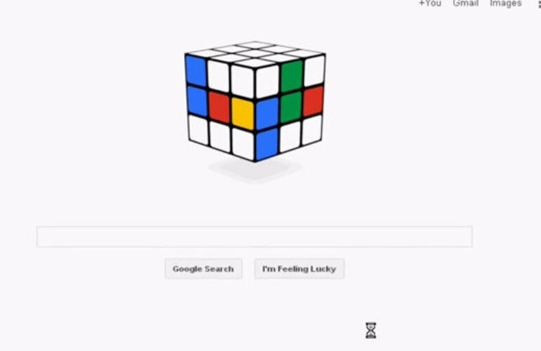 Imagen de Google y su 'doodle' interactivo para celebrar los 40 años del cubo mágico