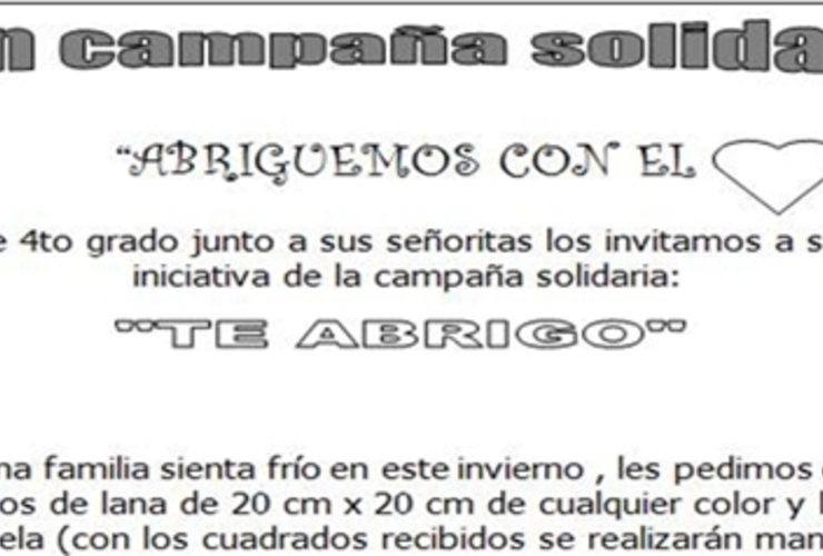 Imagen de Gran Campaña Solidaria Te Abrigo