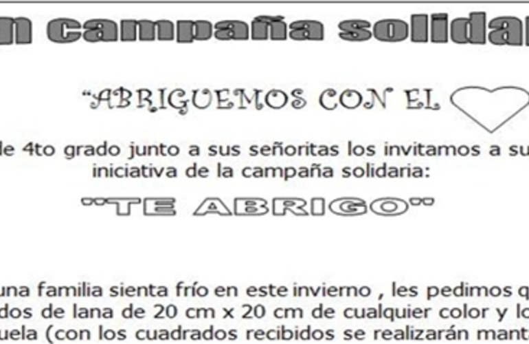 Imagen de Gran Campaña Solidaria Te Abrigo