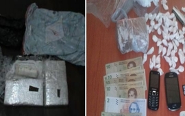 Varios kilos de cocaína, marihuana, celulares y dinero, parte de lo secuestrado.