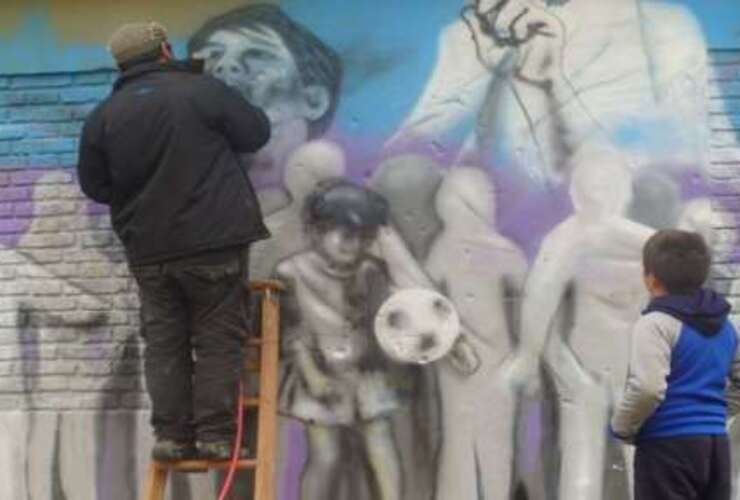 Imagen de Rosario: El mural en homenaje a Messi será declarado de interés cultural