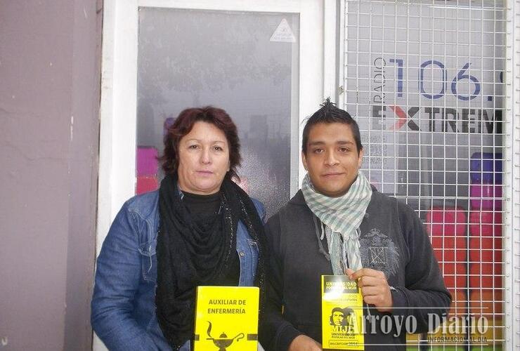 Graciela Gómez y Federico Balbuena, representantes del MIJD