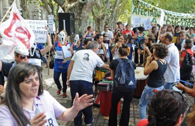 Los maestros rosarinos nucleados en Amsafé se movilizan hoy a plaza San Martín.