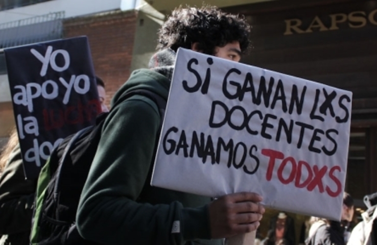 Se esperaba, en la nueva marcha, el apoyo de las agrupaciones estudiantiles. Foto: Alan Monzón/Rosario3.com