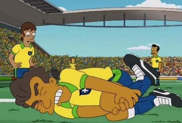 Imagen de Los Simpson lo habían adelantado: la lesión de Neymar ya tenía su versión animada