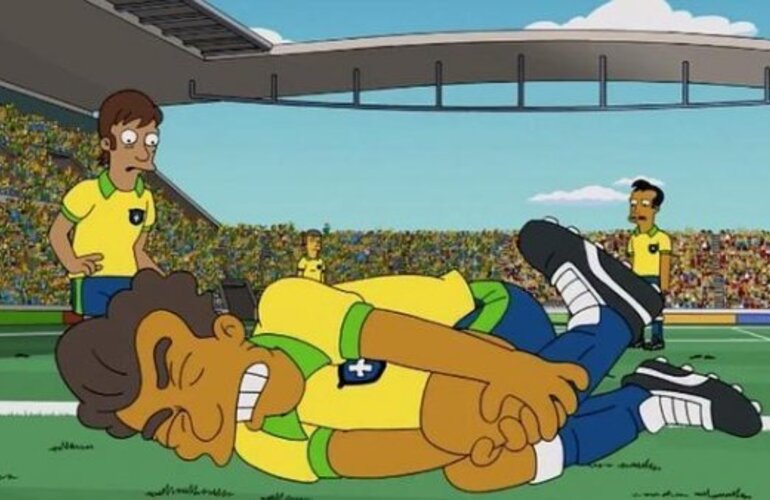 Imagen de Los Simpson lo habían adelantado: la lesión de Neymar ya tenía su versión animada