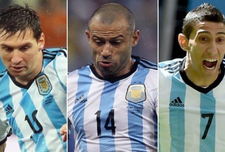 Imagen de Messi, Mascherano y Di María, nominados al Balón de Oro del Mundial