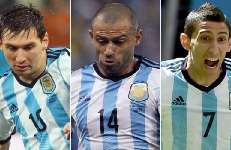 Imagen de Messi, Mascherano y Di María, nominados al Balón de Oro del Mundial