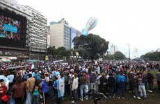 Imagen de Desmantelaron el escenario que la AFA había levantado en el Obelisco