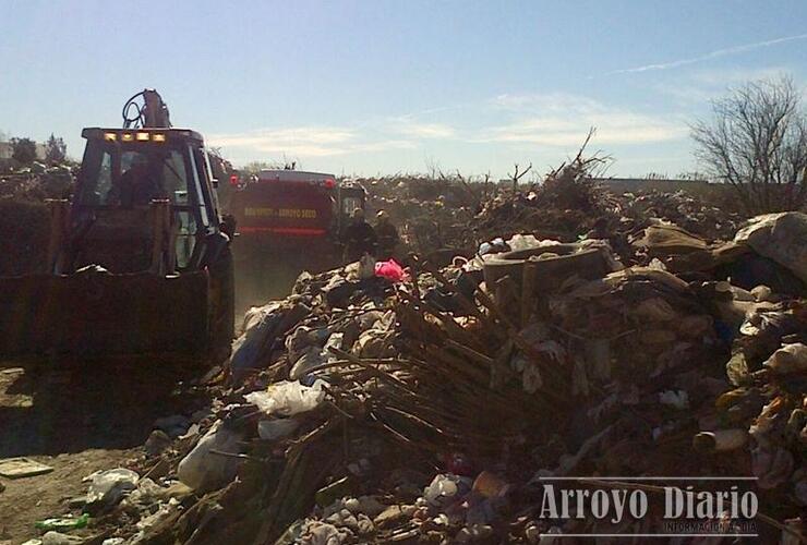 Imagen de Incendio en el basural de Arroyo Seco