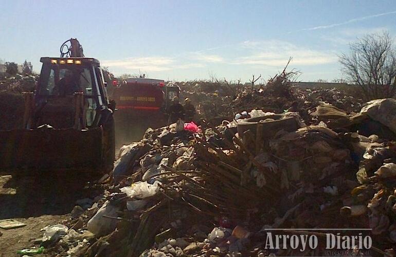 Imagen de Incendio en el basural de Arroyo Seco