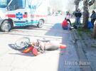 Imagen de Accidente de tránsito entre una moto y una bicicleta