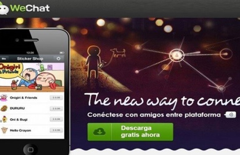 Imagen de WeChat cerca de WhatsApp