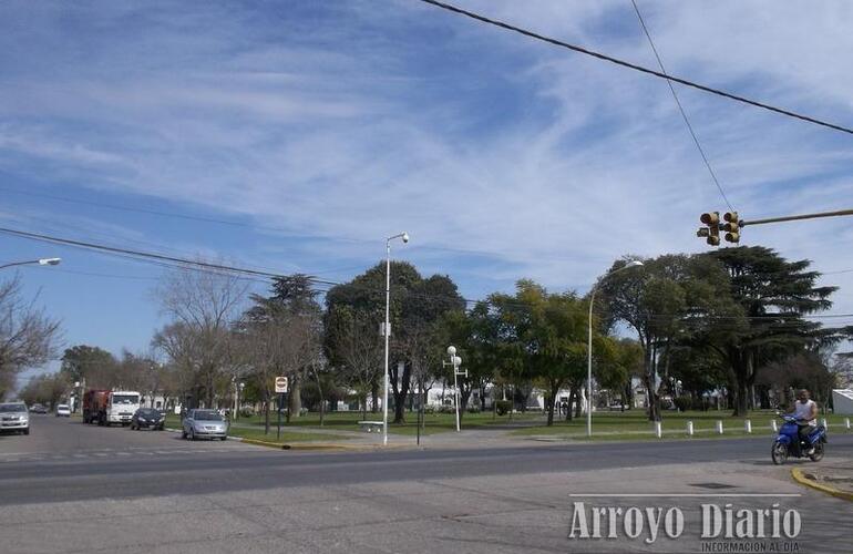 Una de las cámaras que comenzaría a funcionar en pocos días es la de Humberto Primo e Intendente Costantini, sobre la Plaza San Martín