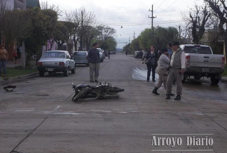 Accidente en Juan B. Justo y Moreno. Foto: Archivo AD