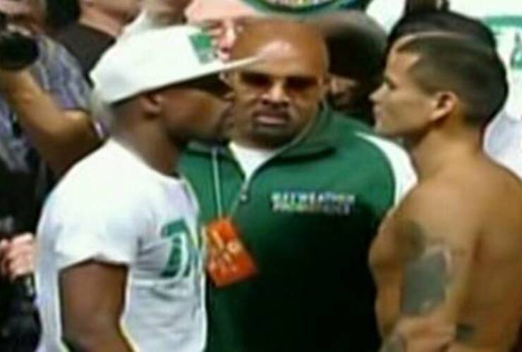 Imagen de Maidana y Mayweather, en peso y listos para la revancha