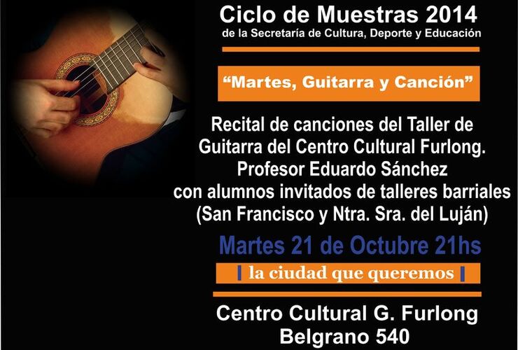 Imagen de Recital de canciones: Martes, Guitarra y Canción