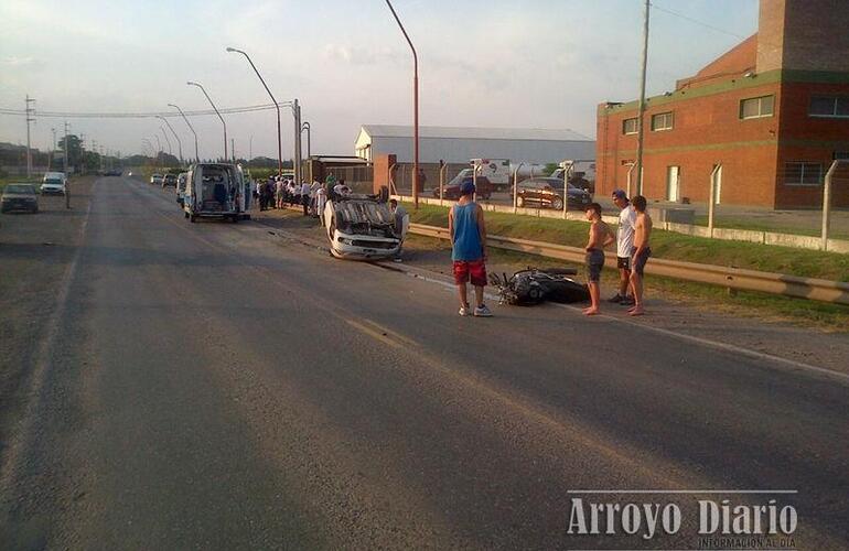 Imagen de Accidente sobre Ruta 21 dejó como saldo un herido