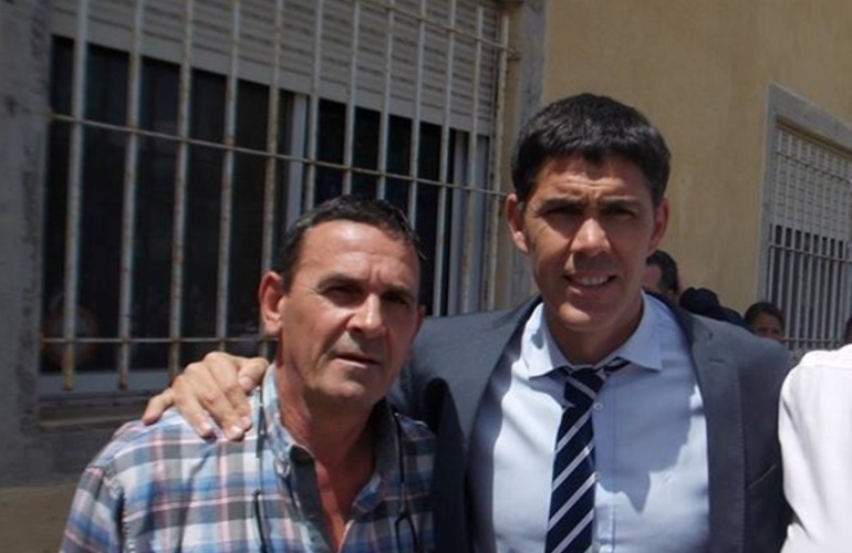 Durante la visita que Alejandro Ramos hizo a la ciudad de P&eacute;rez, el sindicalista local Sergio Gaudio consigui&oacute; la entrevista en Buenos Aires con el funcionario nacional. Foto: Facebook
