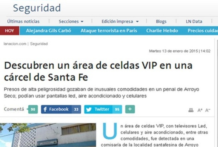 Imagen de Presos VIP: amplia cobertura sobre el escándalo en Arroyo Seco