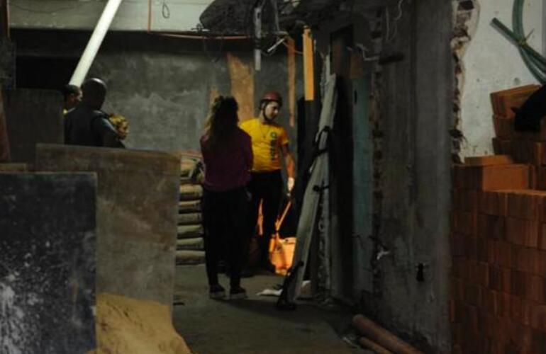 El mortal accidente laboral tuvo como escenario un edificio que se est&aacute; levantando sobre una antigua cochera. Foto: N.Juncos. La Capital