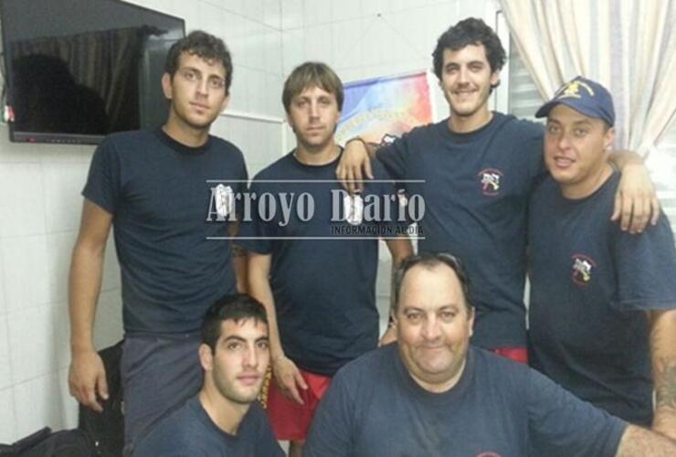 Los bomberos en la guardia del domingo pasado