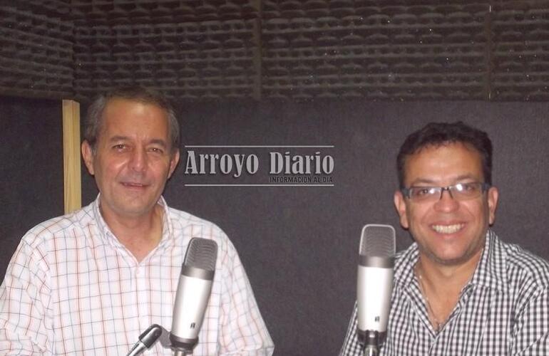 Daniel Tonelli junto al precandidato a concejal Ulises Bosco