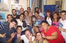 Julián Polinesi y su equipo de trabajo en la Unidad Básica de festejo tras los primeros resultados
