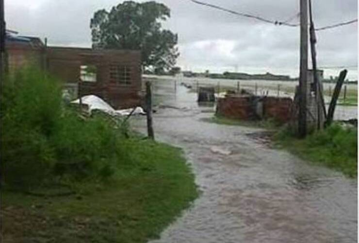 Así estaba el Paraje "El Ombú" el sábado por la mañana. Foto: Facebook