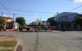 Los empleados trabajaban esta mañana en Belgrano y Juan B. Justo
