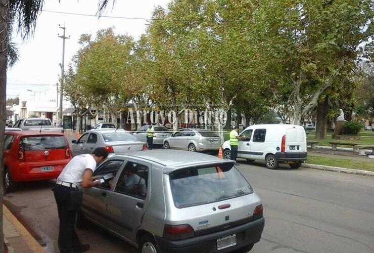 Los controles se realizaron por calle Belgrano al 500