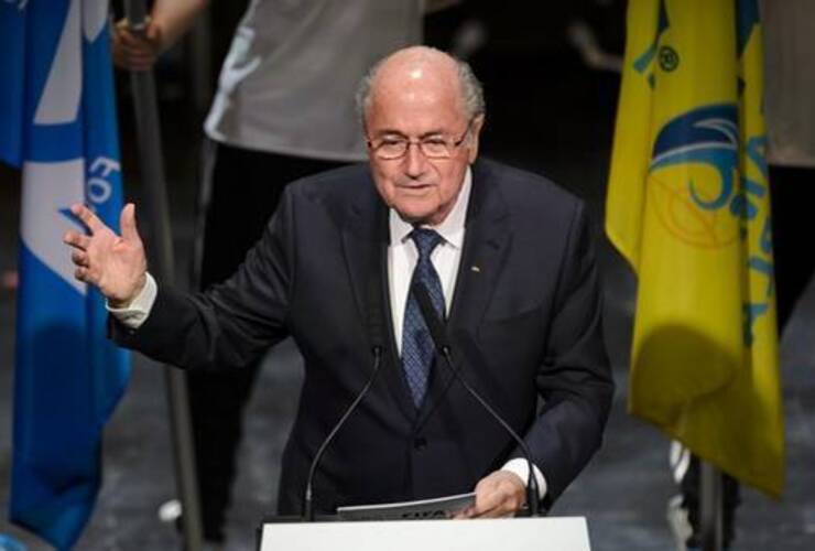 Joseph Blatter presidente de la FIFA desde Zurich, Suiza. Foto: AFP