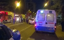 Tras el impacto del Corsa con el camión de recolección de residuos