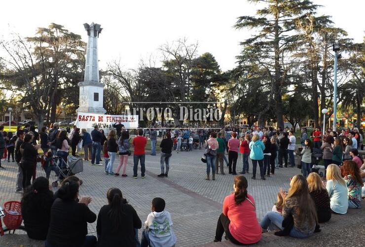 La concentración fue en la Plaza 9 de Julio