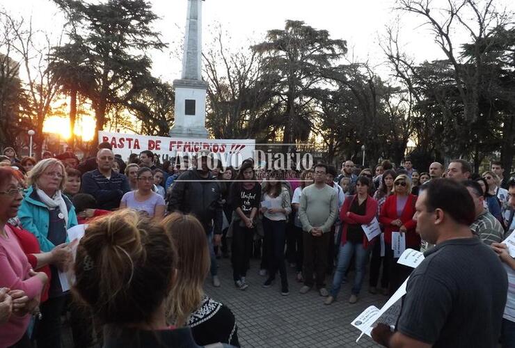 La concentración fue en la Plaza 9 de Julio