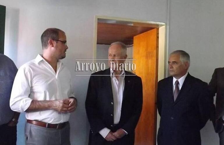 Dar&iacute;o Gres junto al Ministro de Seguridad de la Provincia Ra&uacute;l Lamberto y al Secretario de Seguridad P&uacute;blica Gerardo Chaumont. Foto: Archivo AD