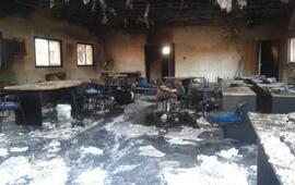 Así quedó el NAC de Baigorria tras el incendio.