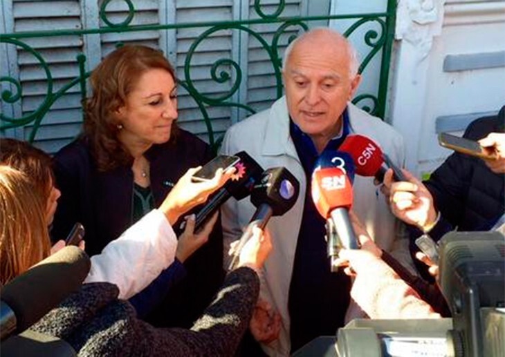 Mónica Fein junto a Miguel Lifschitz