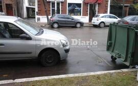 Incidente. El hecho sucedió esta mañana sobre Belgrano al 500