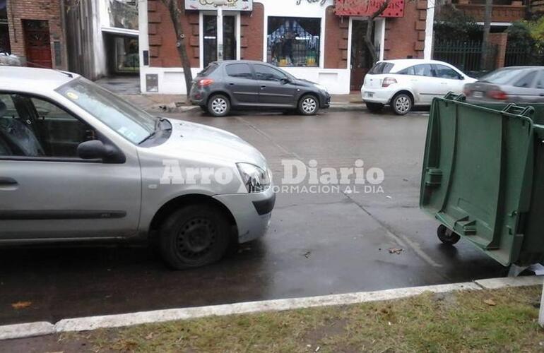 Incidente. El hecho sucedió esta mañana sobre Belgrano al 500