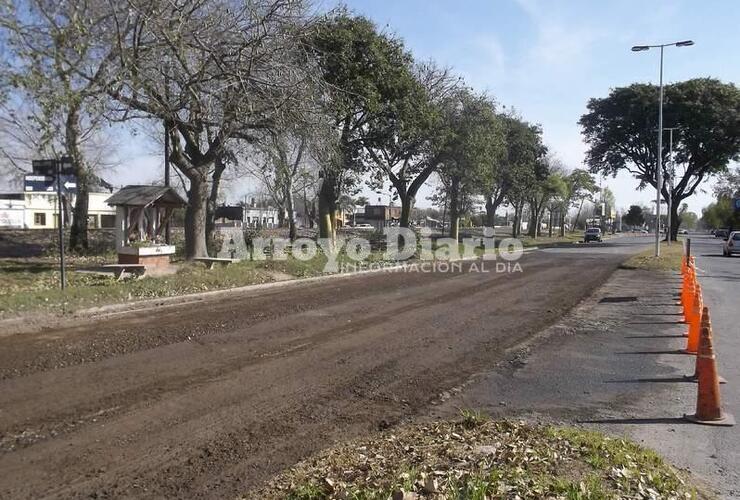 Frente a la virgencita. En este último tiempo se volvía casi imposible transitar por esta zona