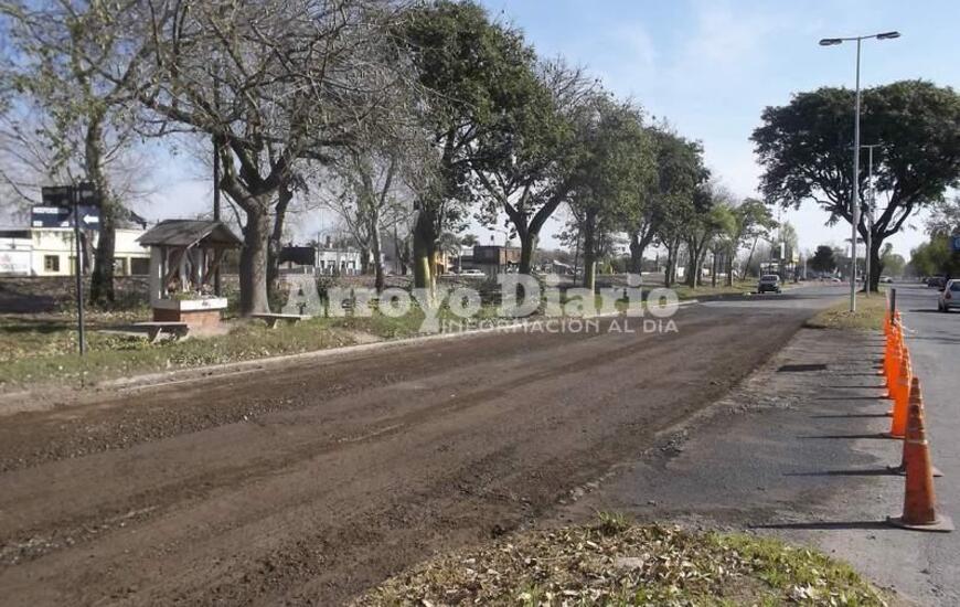 Frente a la virgencita. En este último tiempo se volvía casi imposible transitar por esta zona